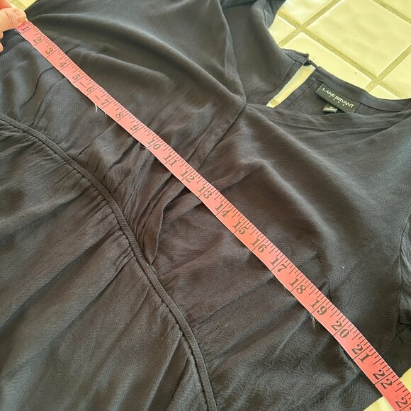 Lane Bryant Black Boho Bell Sleeve Whimsigoth Blouse – Size 20 - Picture 9 of 15